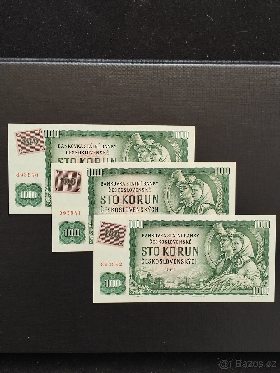100 Kčs s kolkem