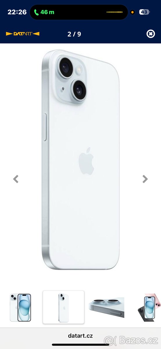 Apple iPhone 15 - barva modrá