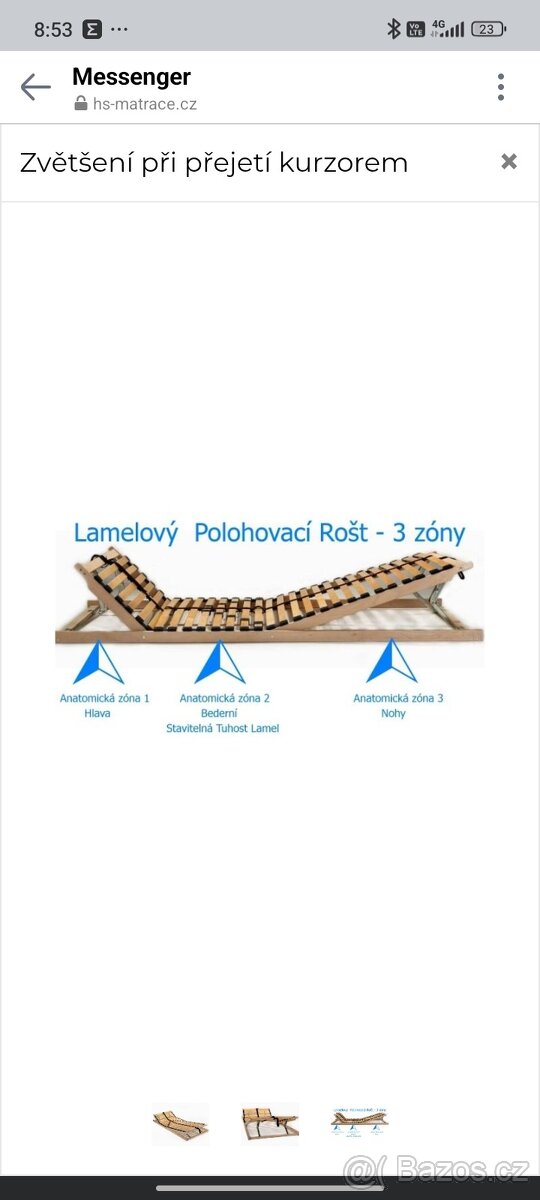 Lamelový rošt 200x90