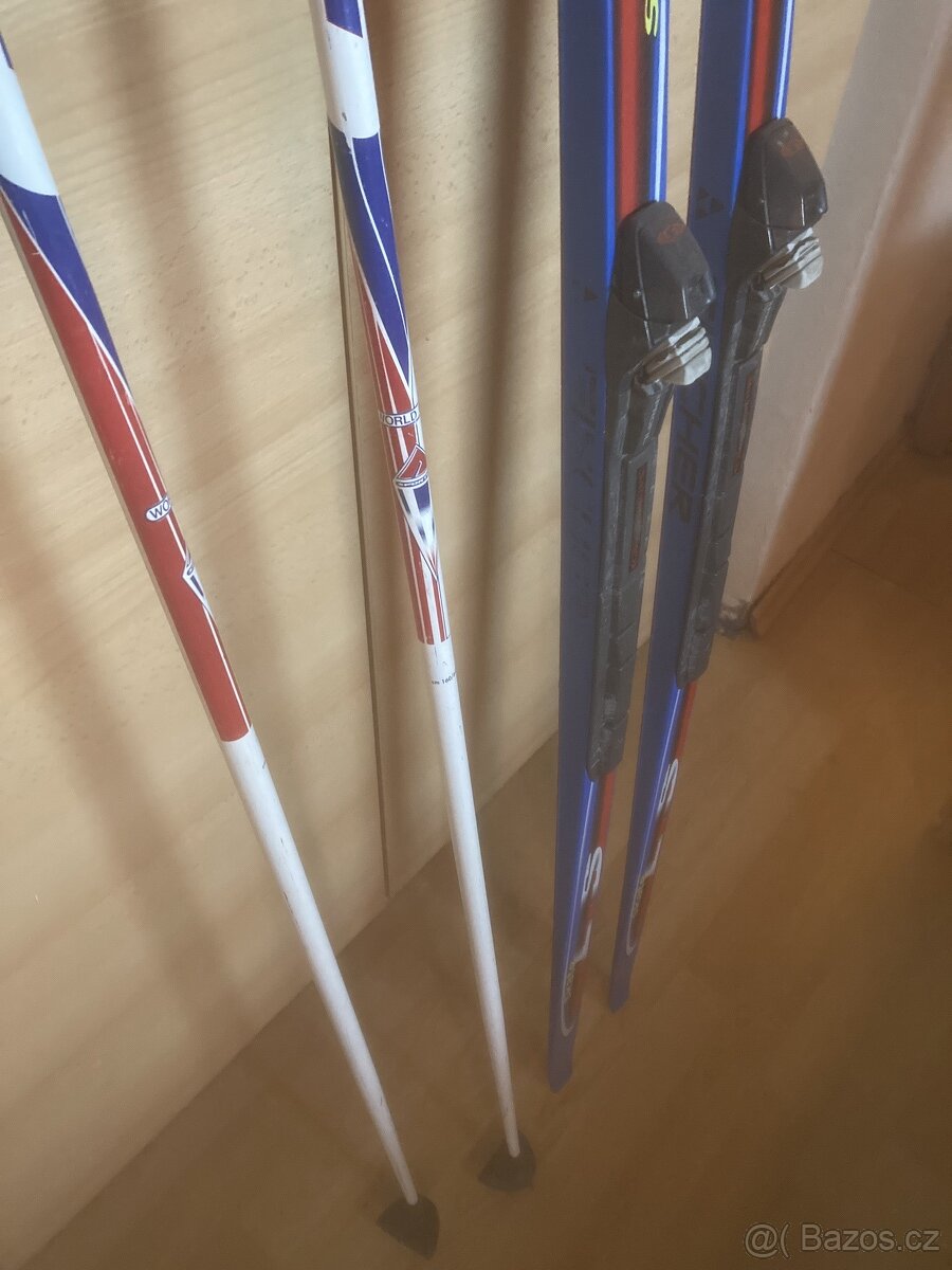 skate běžky 180 + vázání SNS + hůlky 160 + boty SNS 46