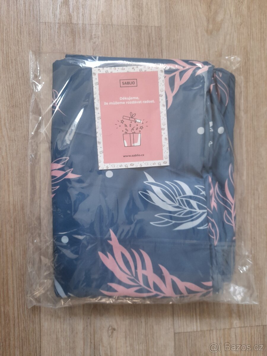 Povlečení Sablio barevná peříčka z česaného saténu