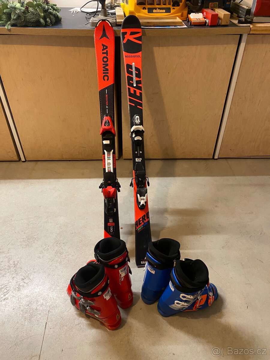 Prodám dětské lyže a lyžařské boty