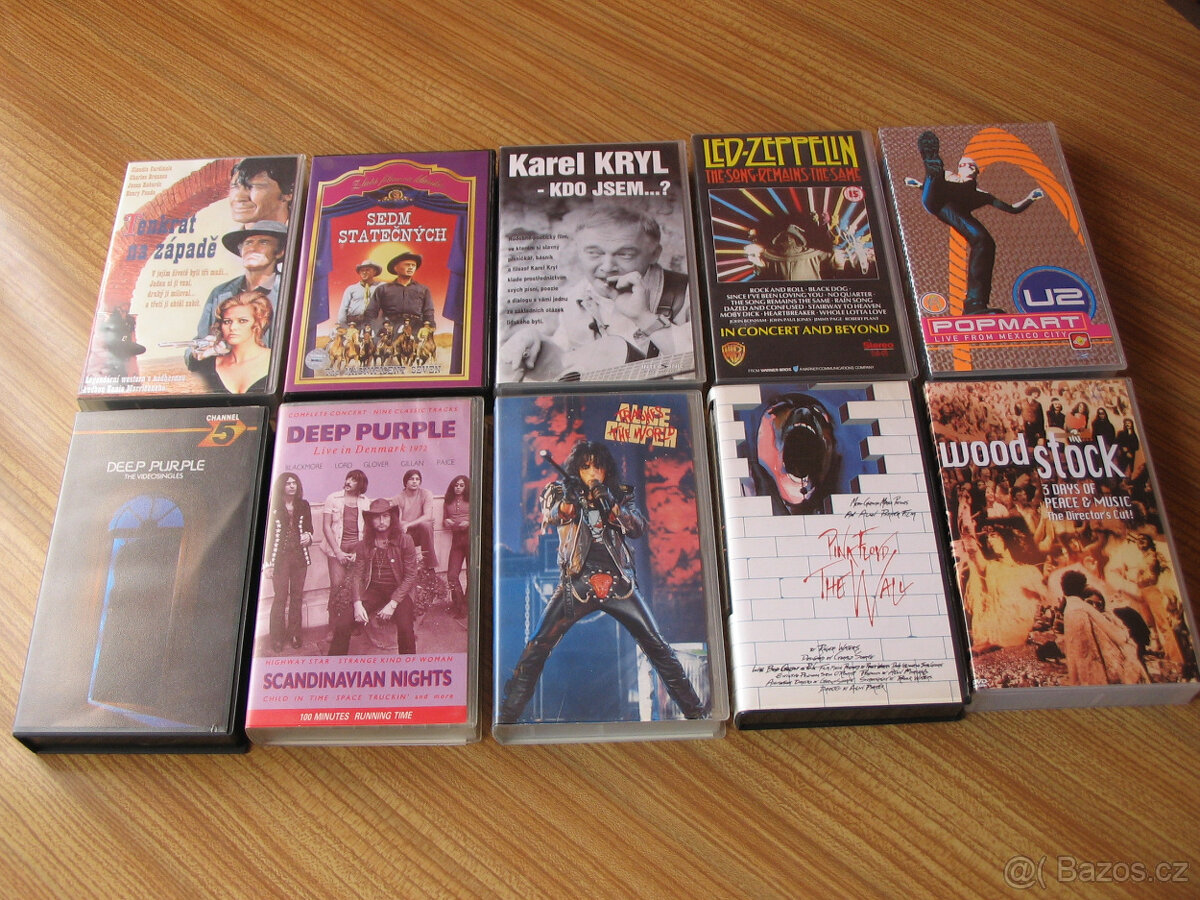 VHS originál kazety = 10 ks = doručení ZDARMA.