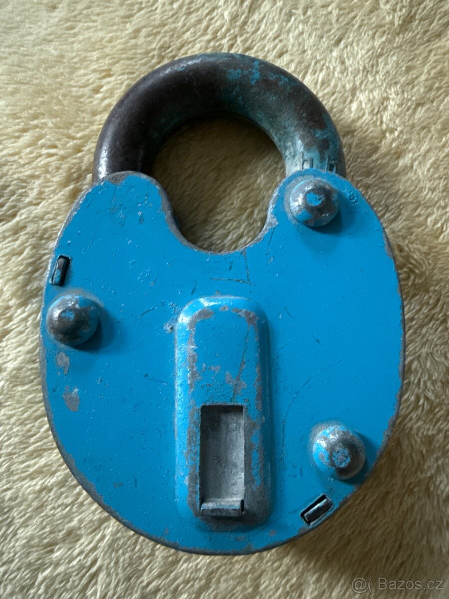 Starožitný visací zámek bez klíče 10 cm