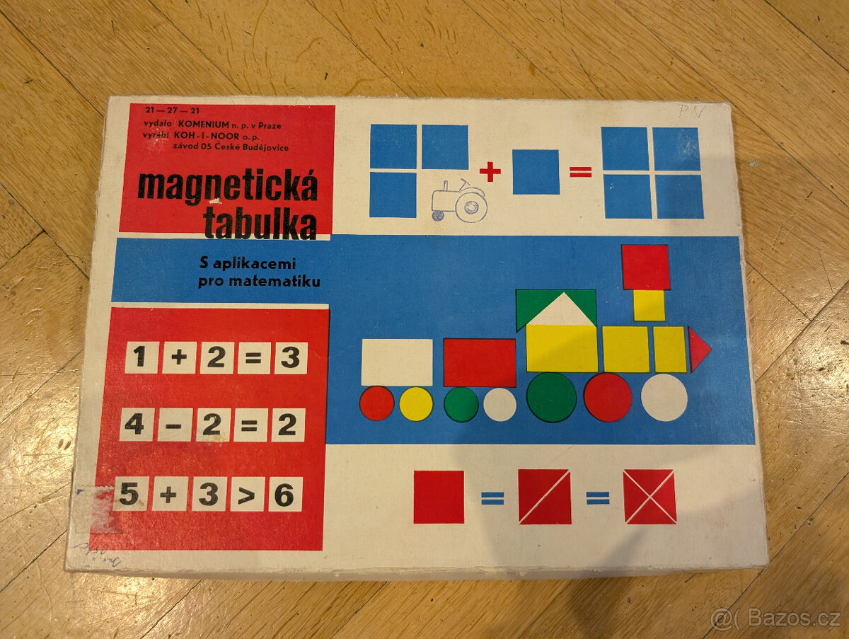 Retro magnetická matematická tabulka