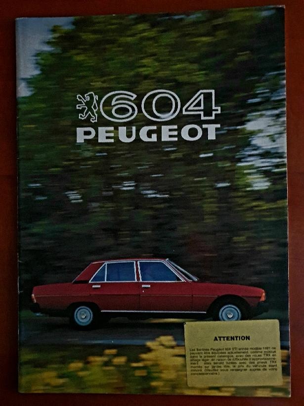 Peugeot 604 - 1981 - Prospekt - Výprodej 