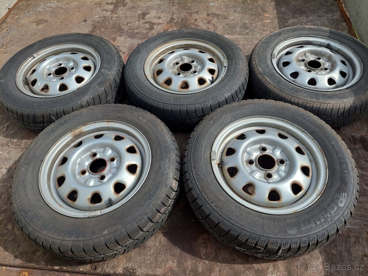 5x zimní pneu 160/75 R13 vč. disků