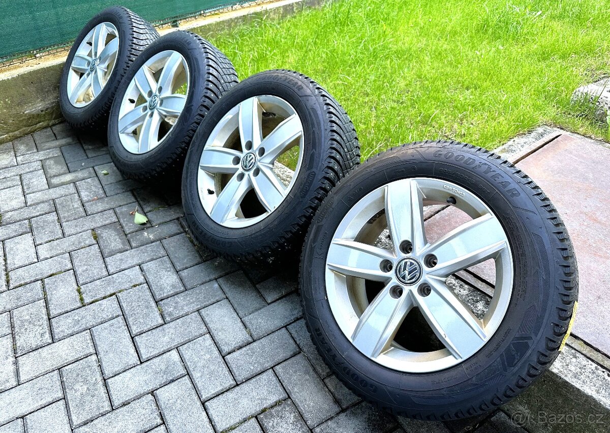Alu sada VW Group 5x112 R16 205/60 R16 zimní pneu GOODYEAR
