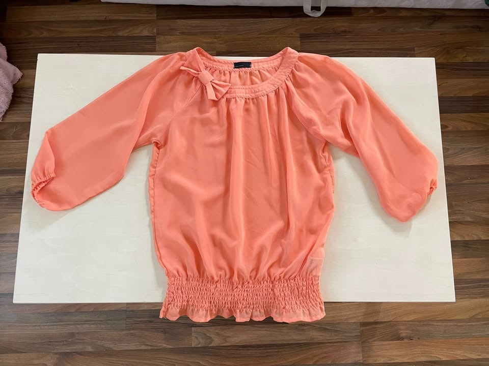 meruňková halenka s mašlí, vel M, Vero Moda