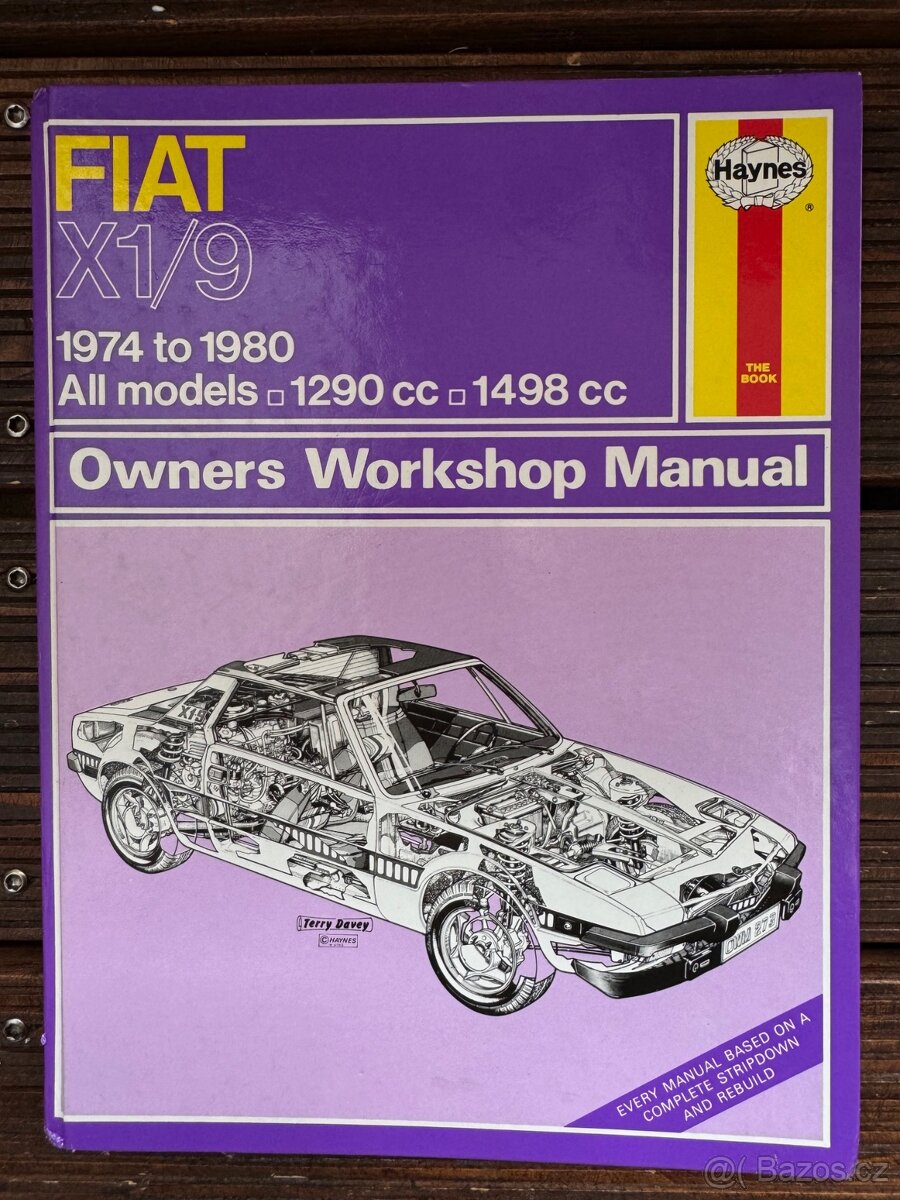 FIAT X1/9 BERTONE originální montážní manualy servisní