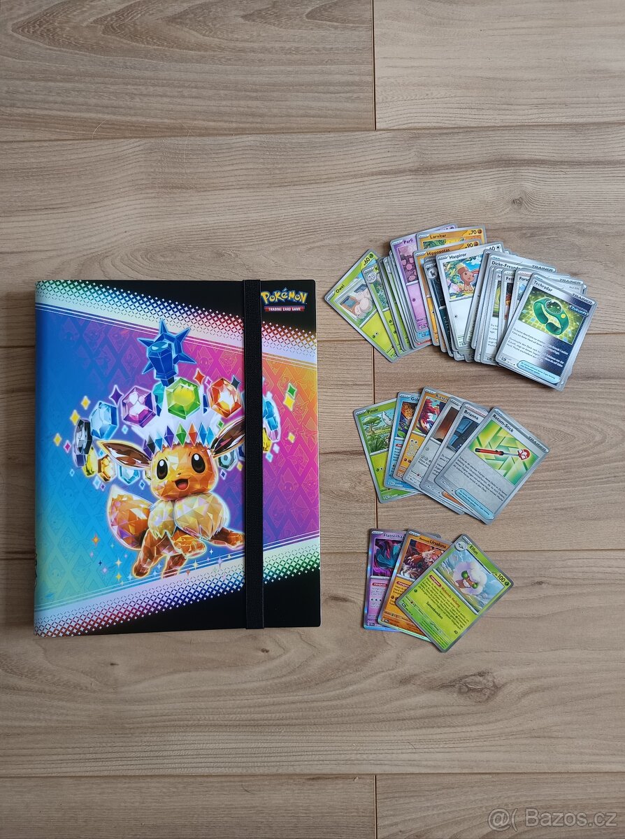 Pokémon Prismatic Evolutions album + karty DE