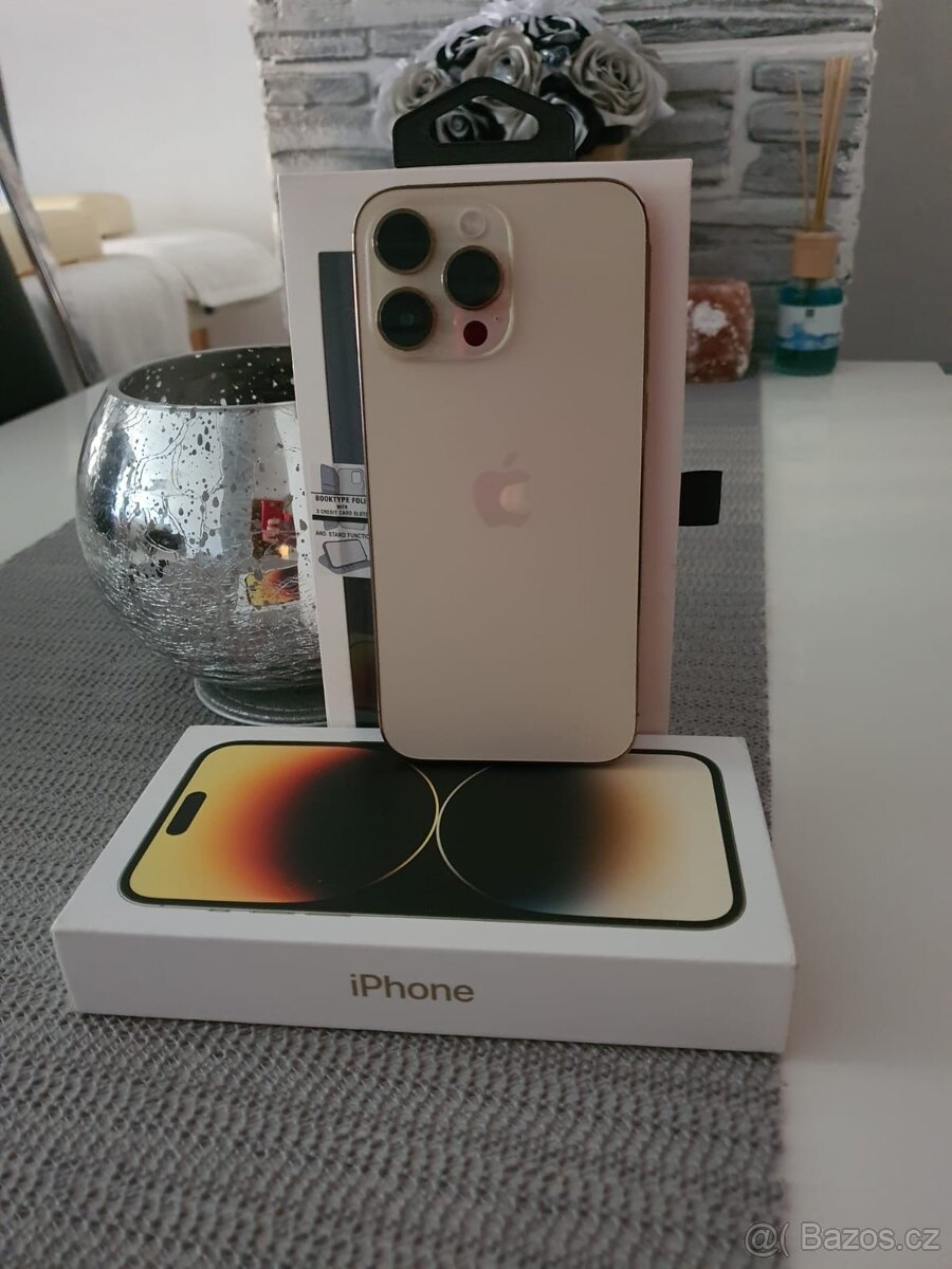 Apple iPhone 14 Pro Max - 128 GB Gold - TOP Stav, záruka.