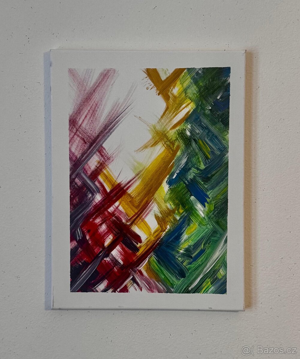 Abstraktní umění plné energie a emocí