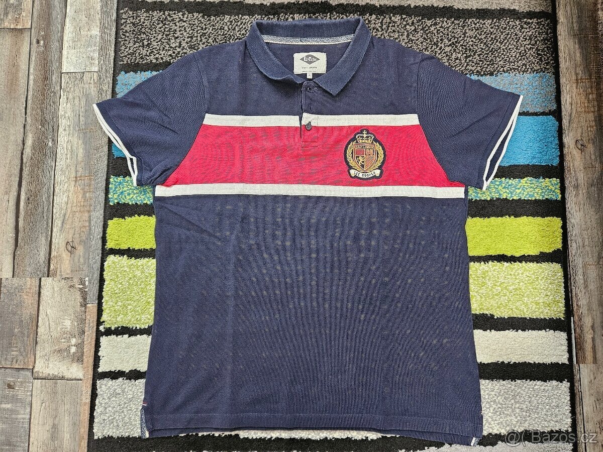 Lee Cooper modročervené tričko