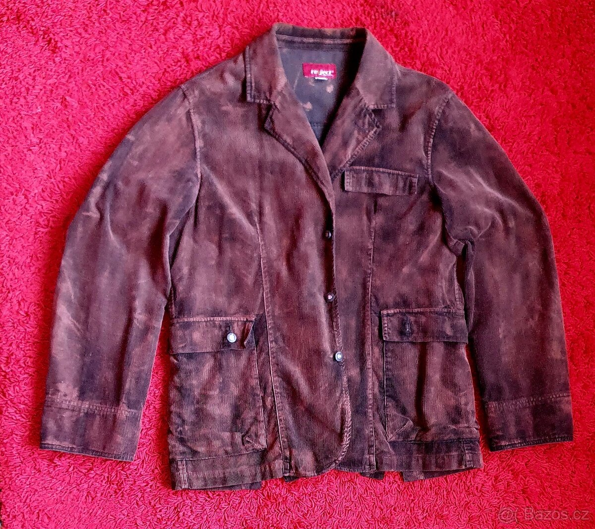 Manšestrové pánské sako REJECT