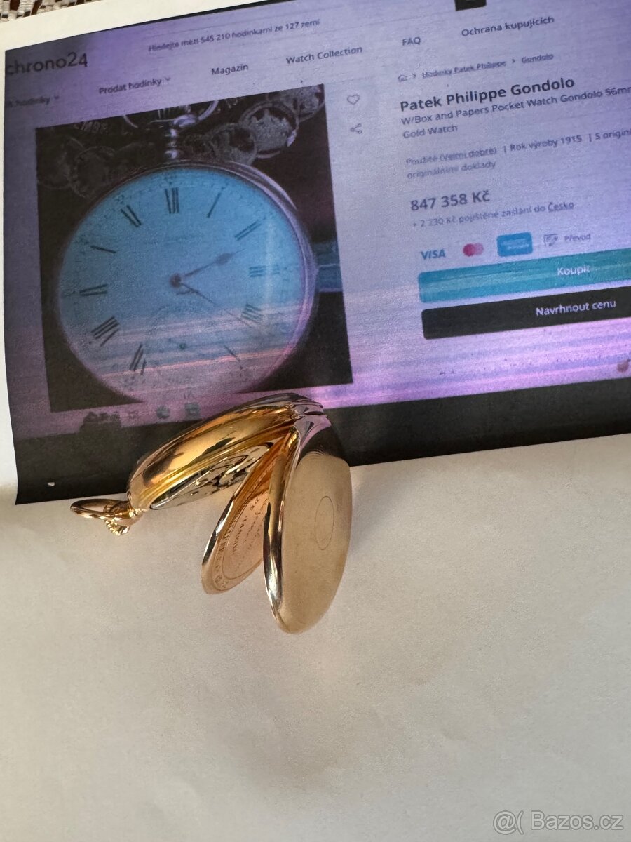 Zlaté 18k hodinky Patek Phillippe Gondolo