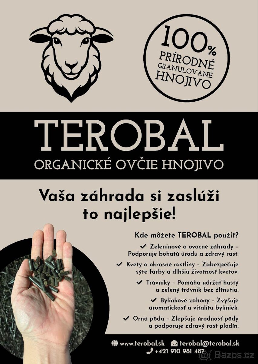 TEROBAL – Organické hnojivo z ovčího hnoje