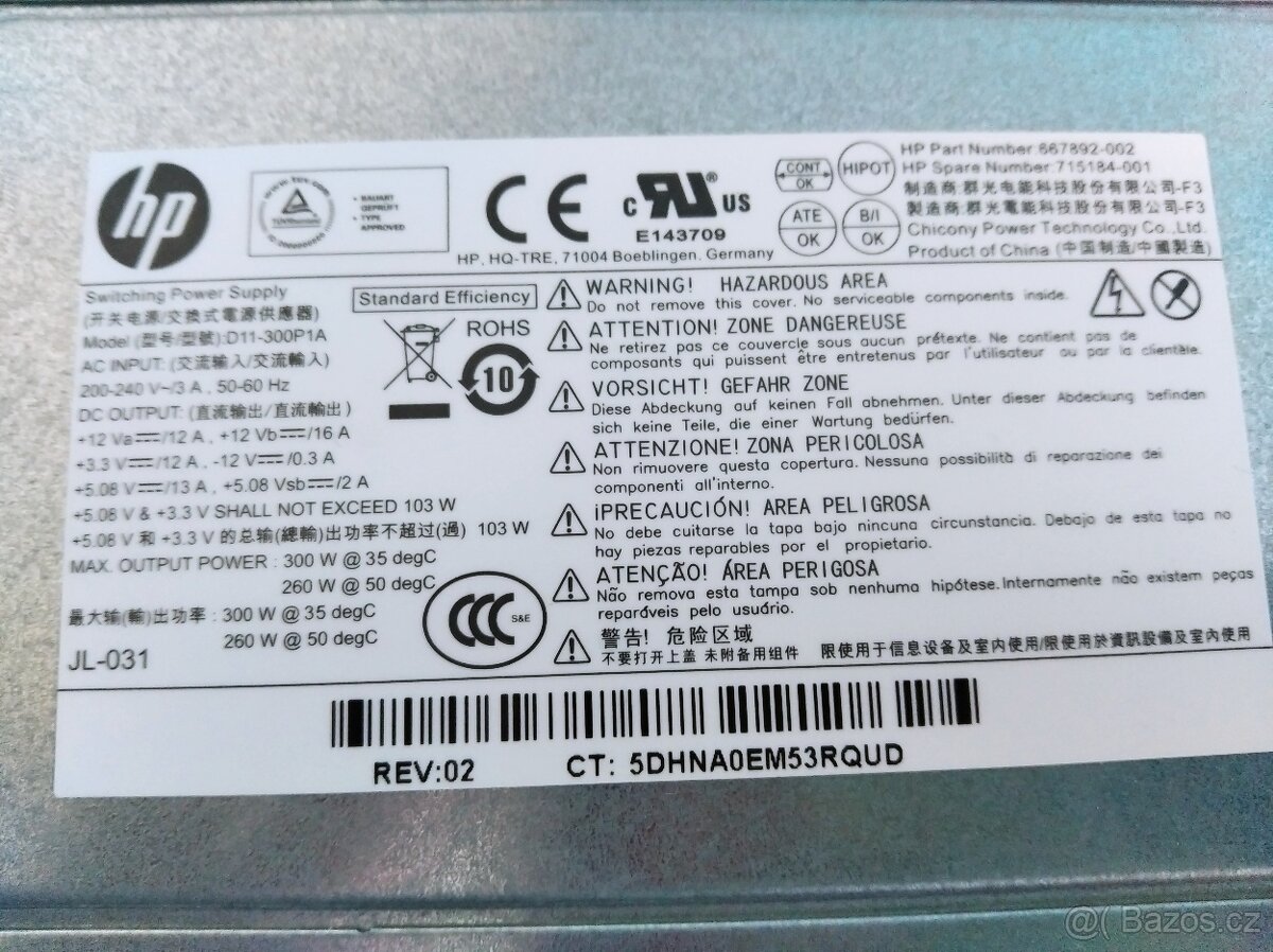 Zdroj - HP 300W (D11-300P1A)