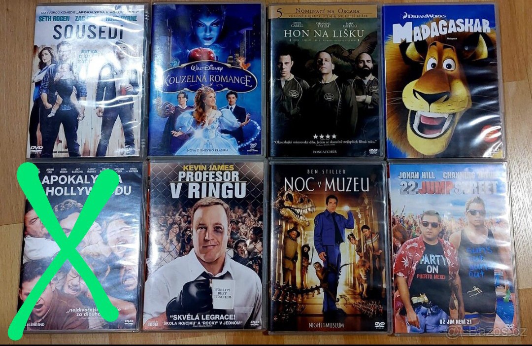 DVD VE VÝBORNÉM STAVU KUS 25KČ