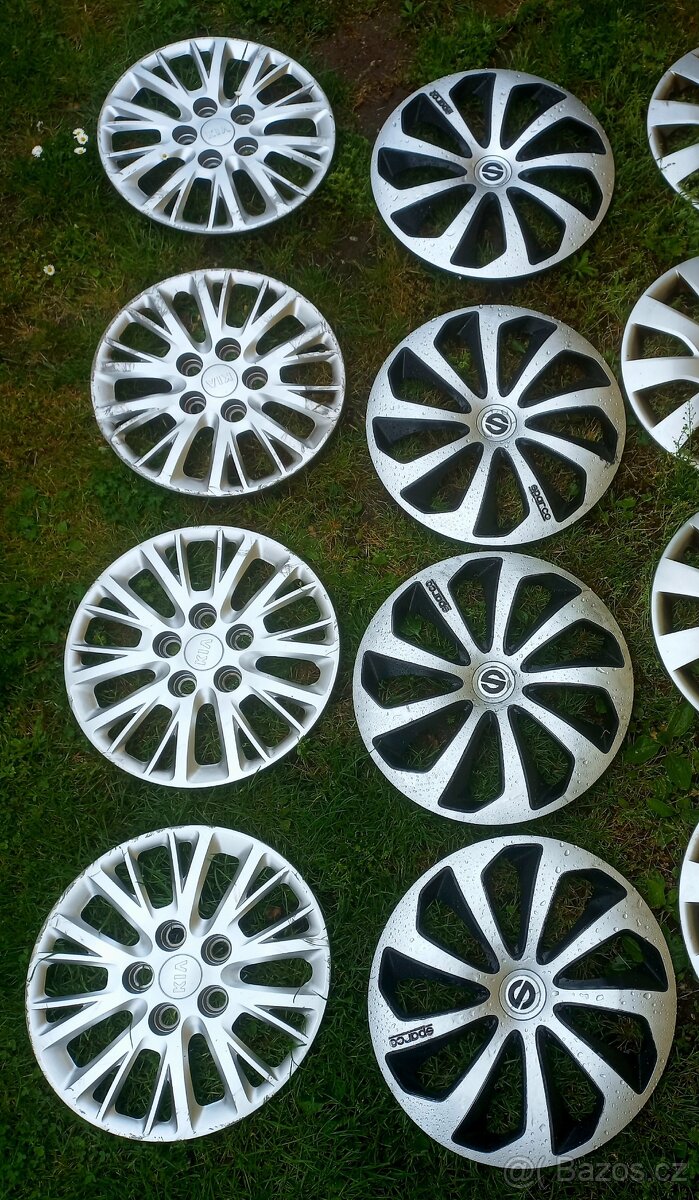 Poklice R16 SPARCO a R15 KIA