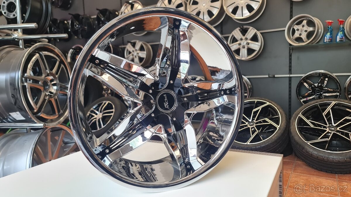 NOVÁ CHROM alu kola 5x112 R18 5x114,3 disky VW Škoda MB Audi