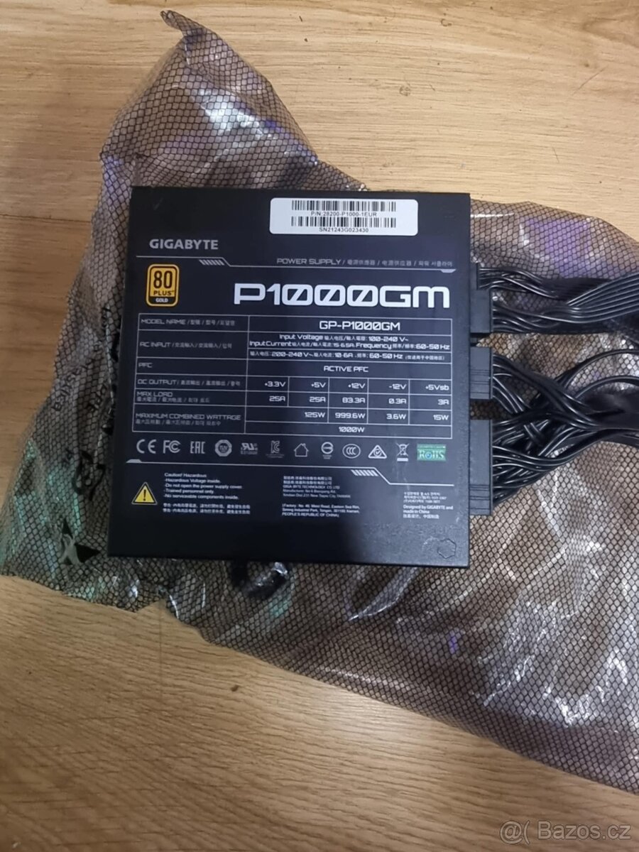 ZDROJ Gigabyte P1000GM 1000W V ZÁRUCE DO 2028