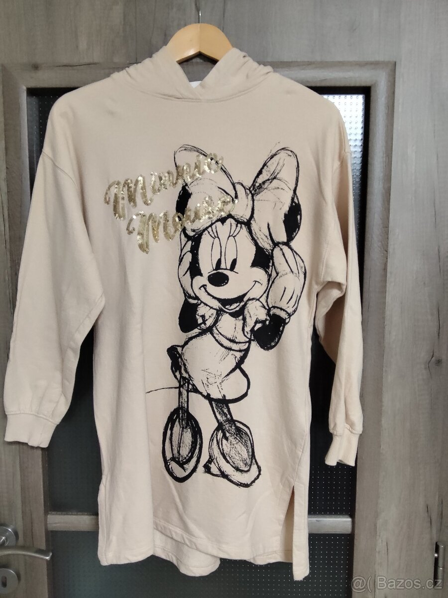 Mikinové šaty Minnie vel.146/152