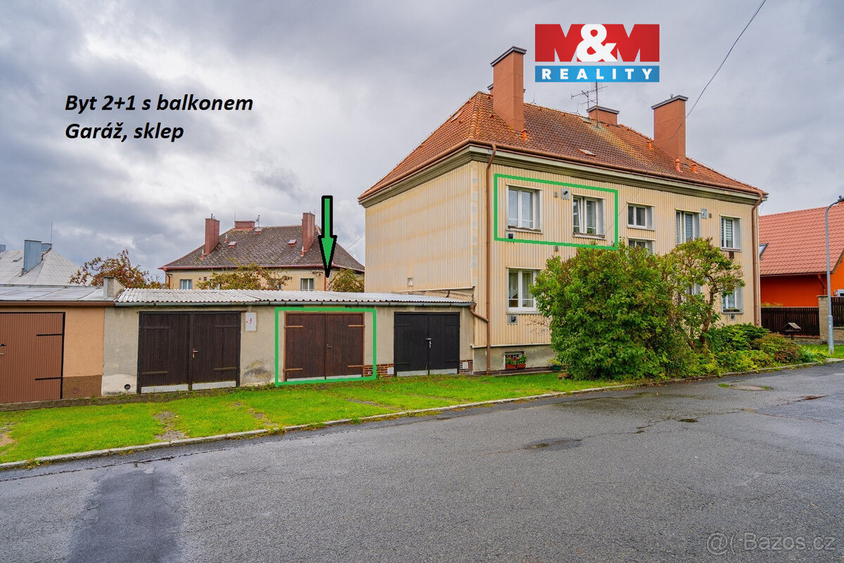 Prodej bytu 2+1, 57 m², garáž, Tachov, ul. Fügnerova