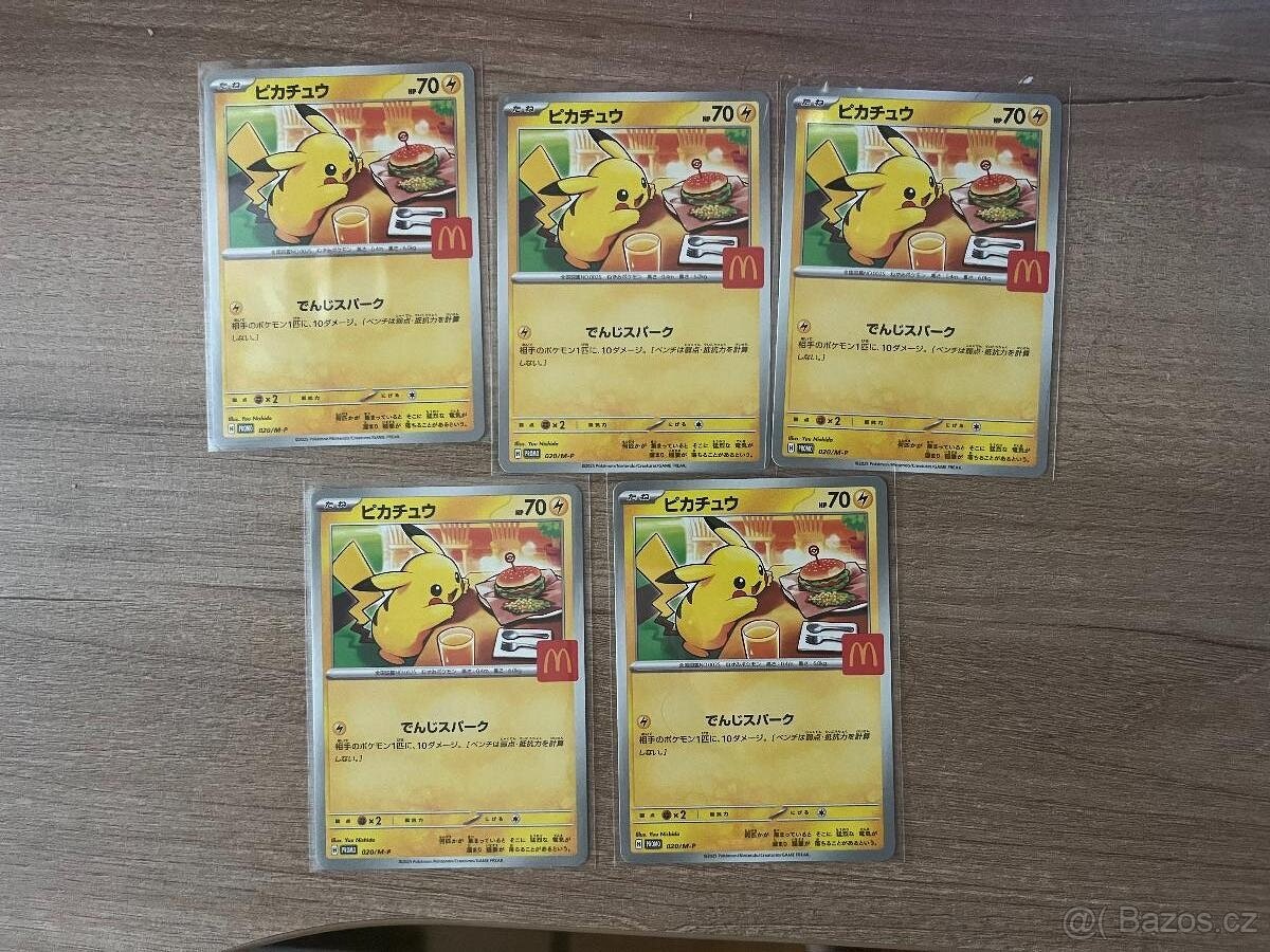 Pokemon McDonald's Pikachu karty
