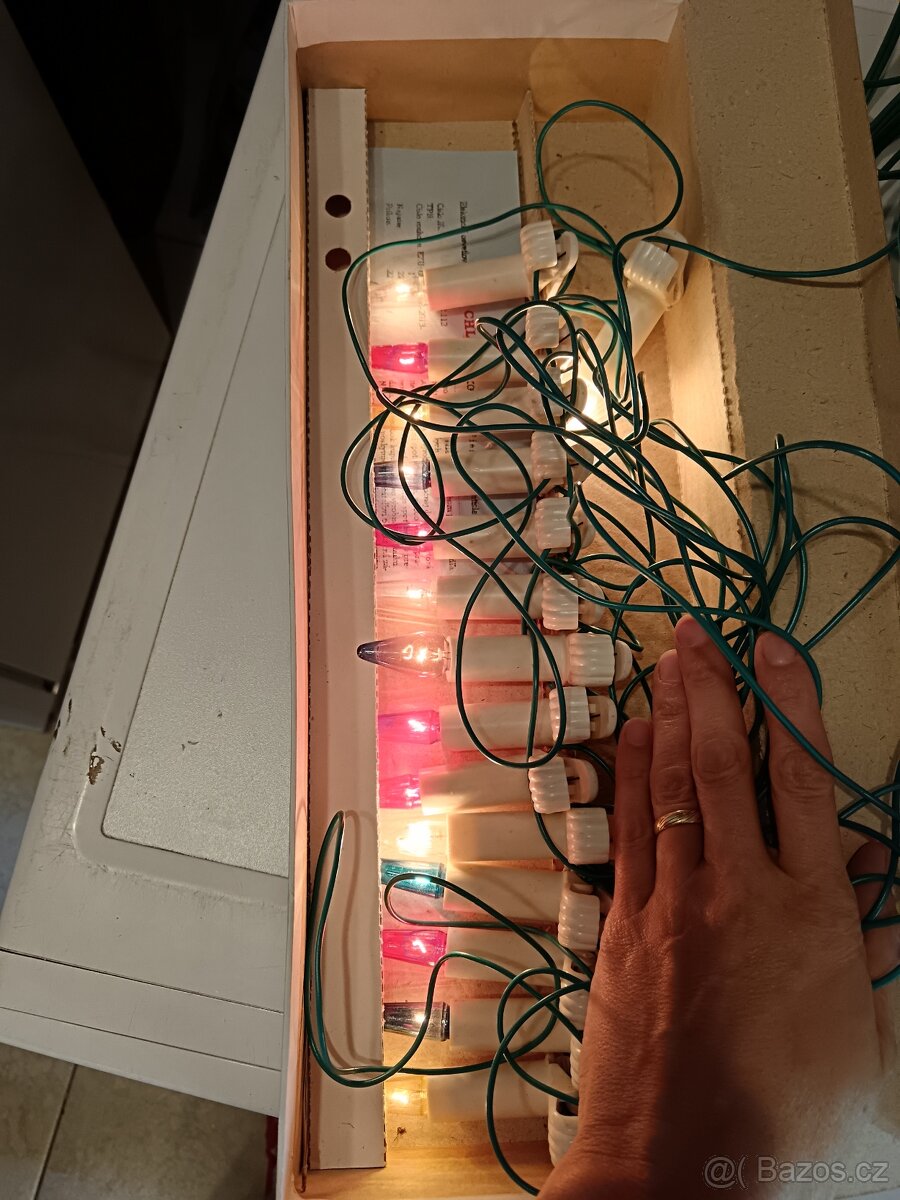 Vánoční retro světýlka svíčky