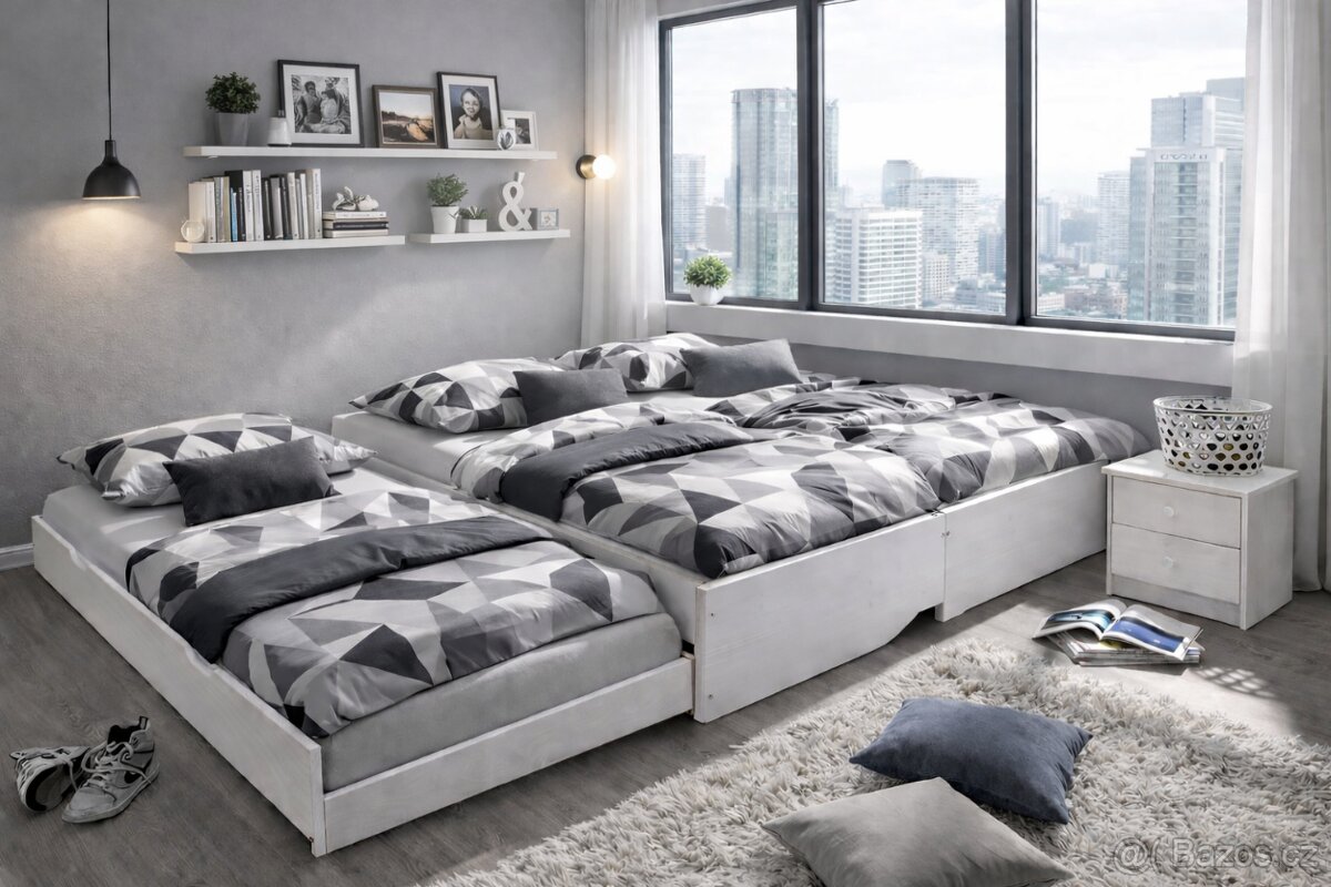 Postel rozkládací multifunkce bílá NOVÁ