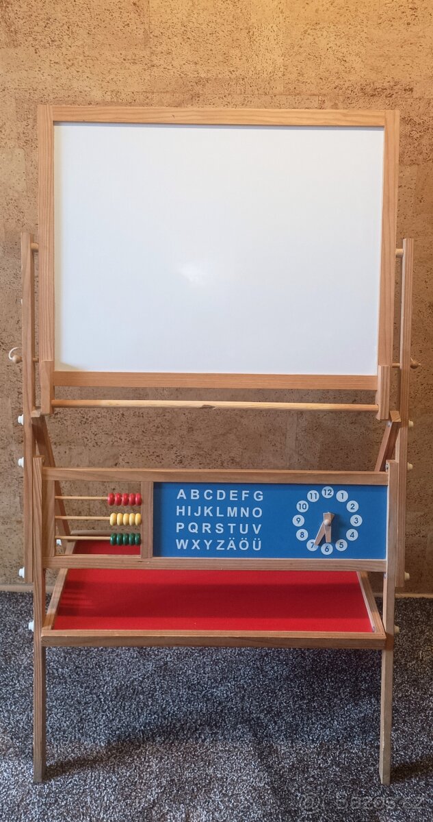 Dětská tabule na magnety, fix, křídu