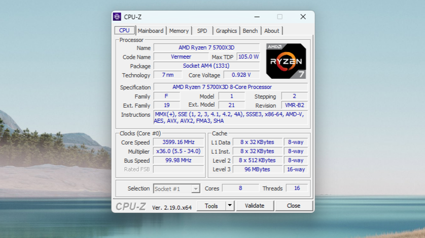 AMD Ryzen 7 5700x3D