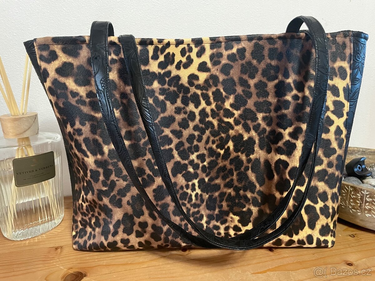 Leopardí kabelka- nová, ručně vyrobená jen 1 kus