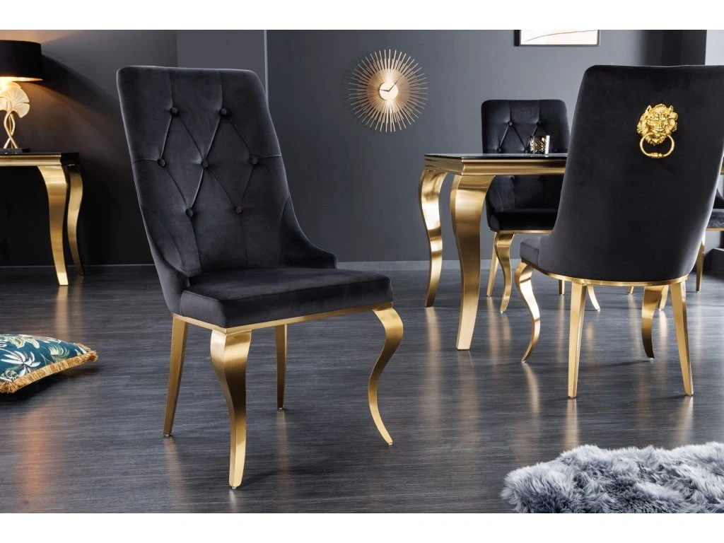 Prodám luxusní jídelní židli černá samet