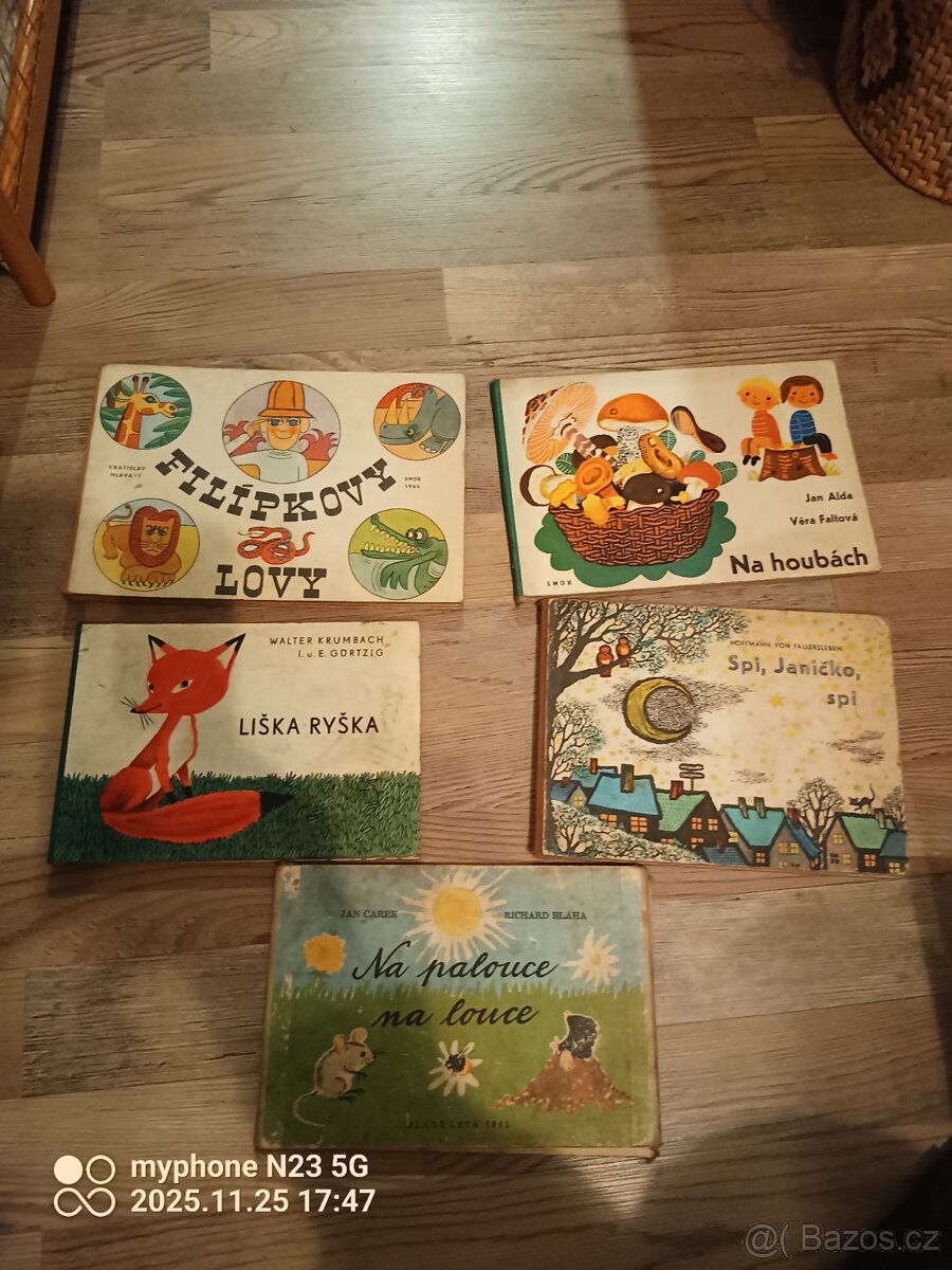 Retro dětské knihy leporela casopisy