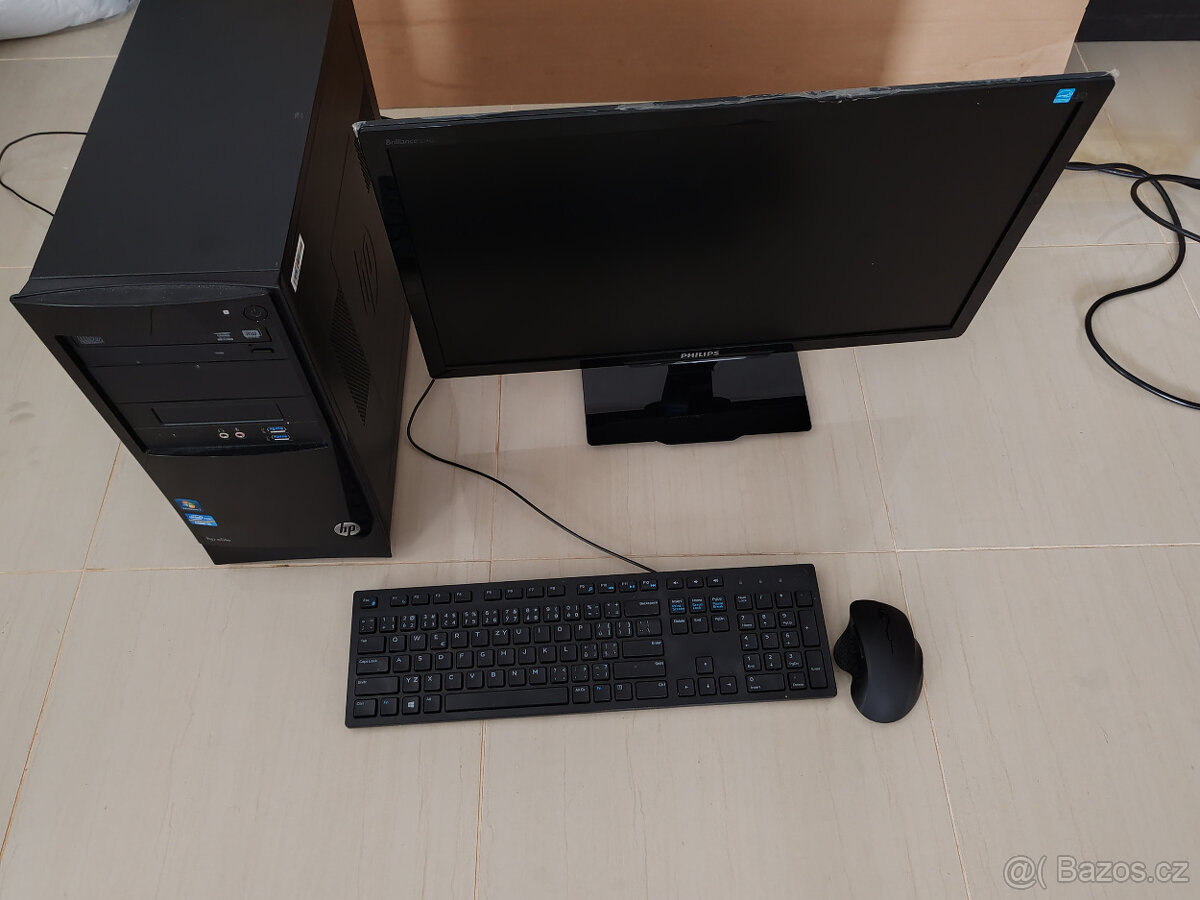 PC HP Elite 7300 Series MT + Mon. Philips 234C12 + kb+myš