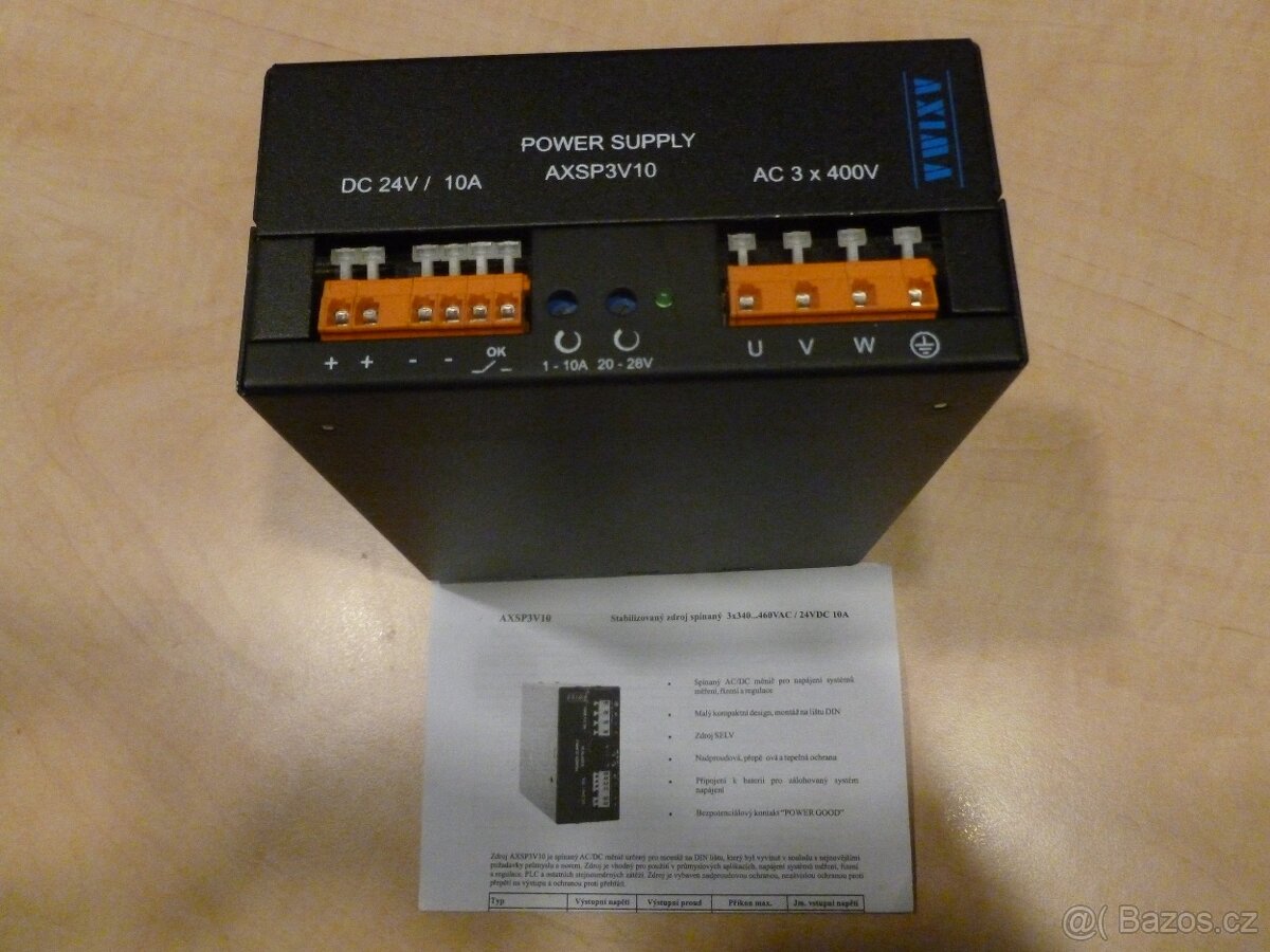 Zdroj AXIMA AXSP3V10   3x400 VAC/ 24VDC 10A