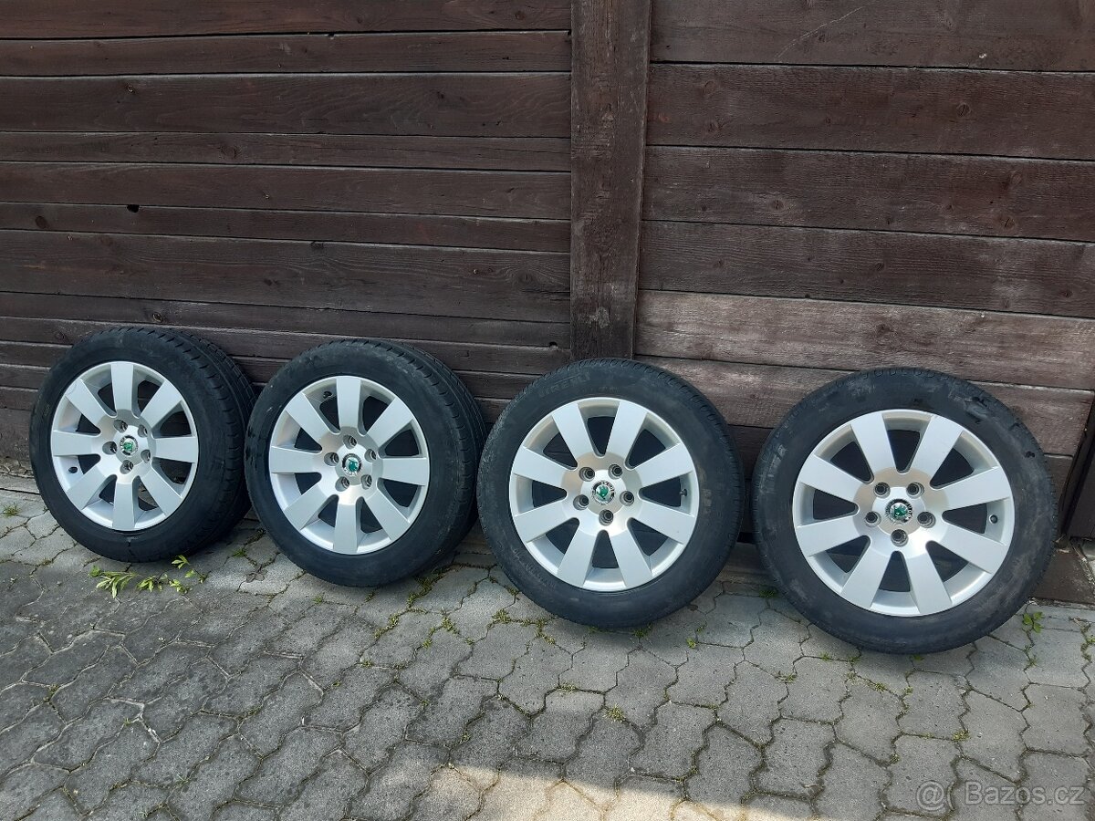 Alu kola 5x112 R16 originál Škoda