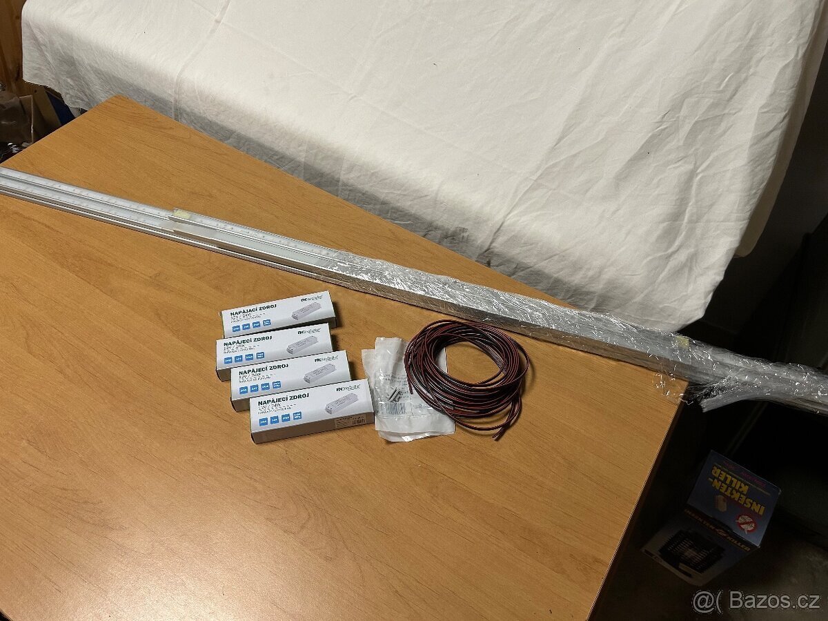 Led pásek bílý alu lišta cca 5m