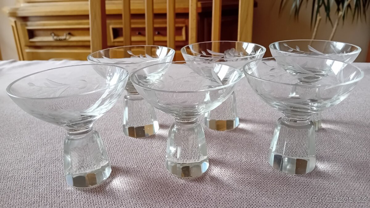 ART DECO souprava likérových skleniček