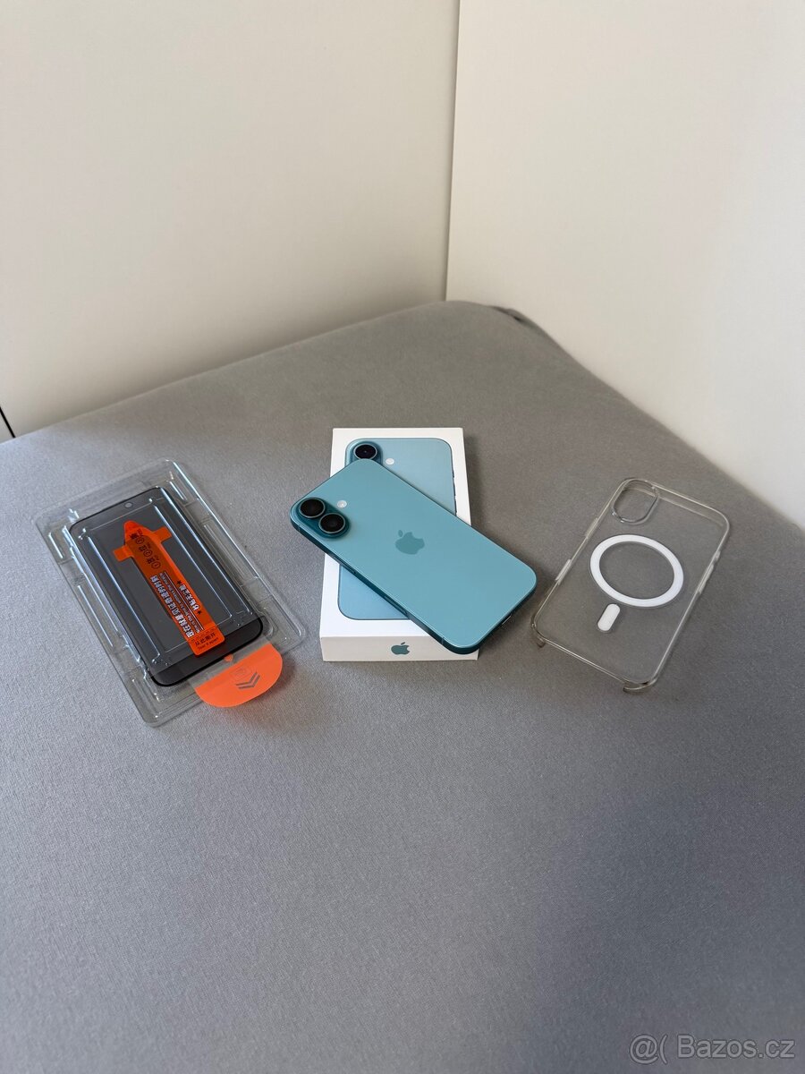 Mobilní telefon Apple iPhone 16, 128 gb, 98%, modrozelený