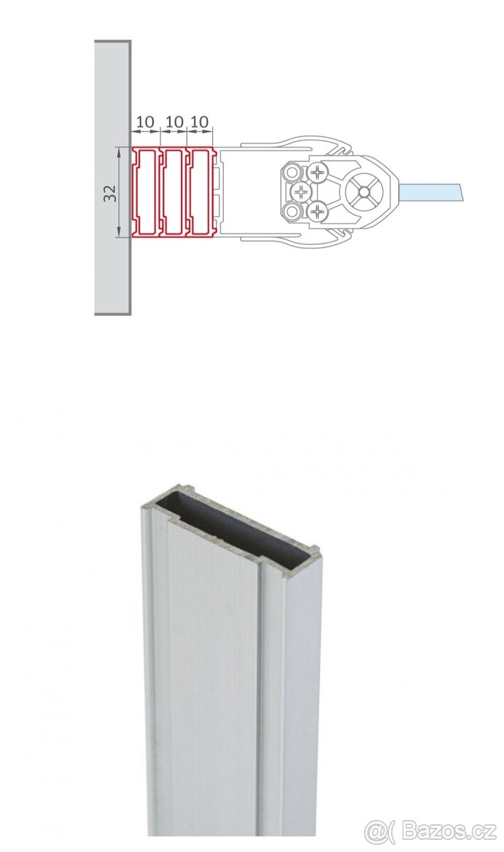 Nastavovací profil / rozšiřovák pro sprchový kout - NOVÝ