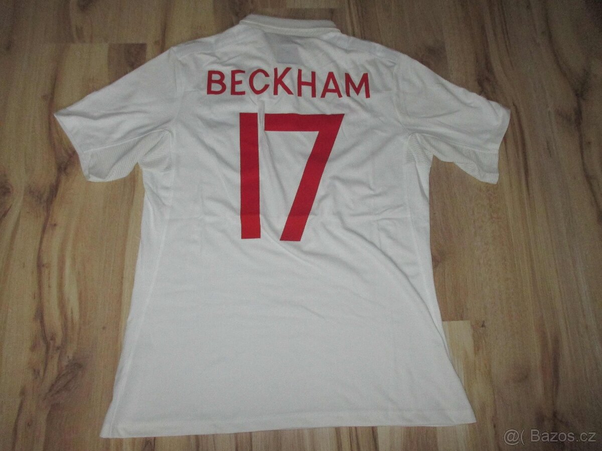 futbalový dres Anglicko - Slovensko 2009 Beckham