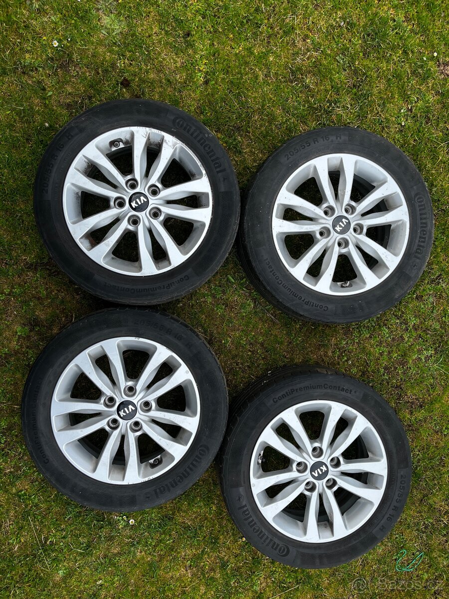 Alu disky KIA 16” s TPMS senzory – 6.5Jx16 ET40, 5x114,3