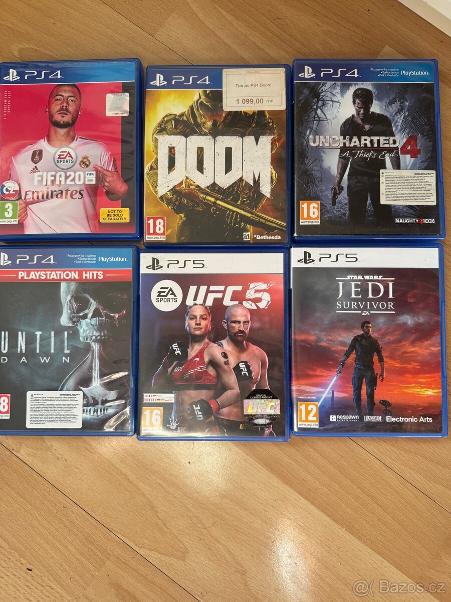 Hry PS5/PS 4 Ufc 5/Jedi/Doom