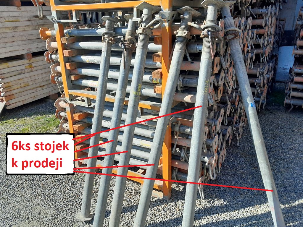 Stropní stojky zkracované d.max. 300cm