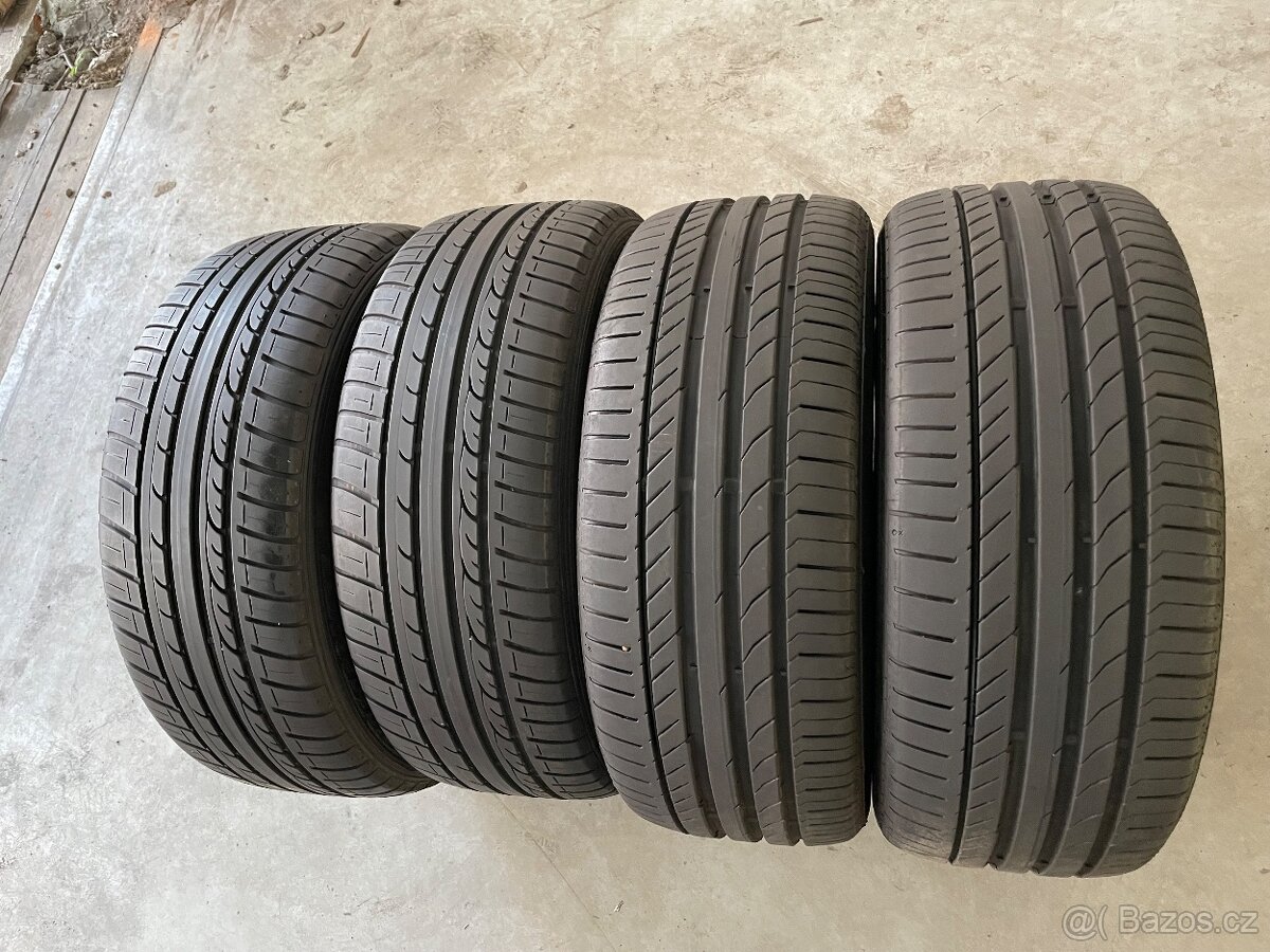 prodám letní pneumatiky 225/45/17 Dunlop a Continental sada