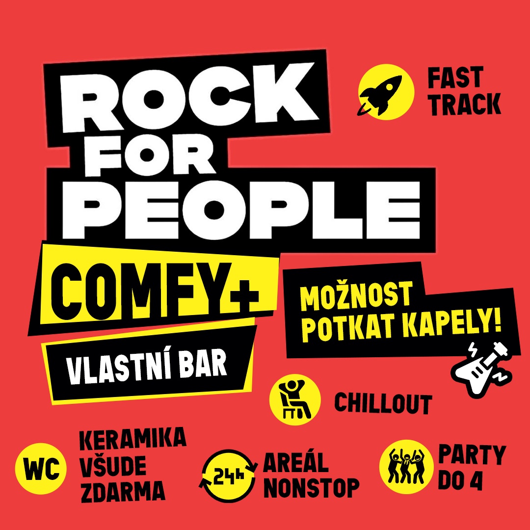Rock for People 2025 -  2x Comfy+ 4 dny (bez jména)