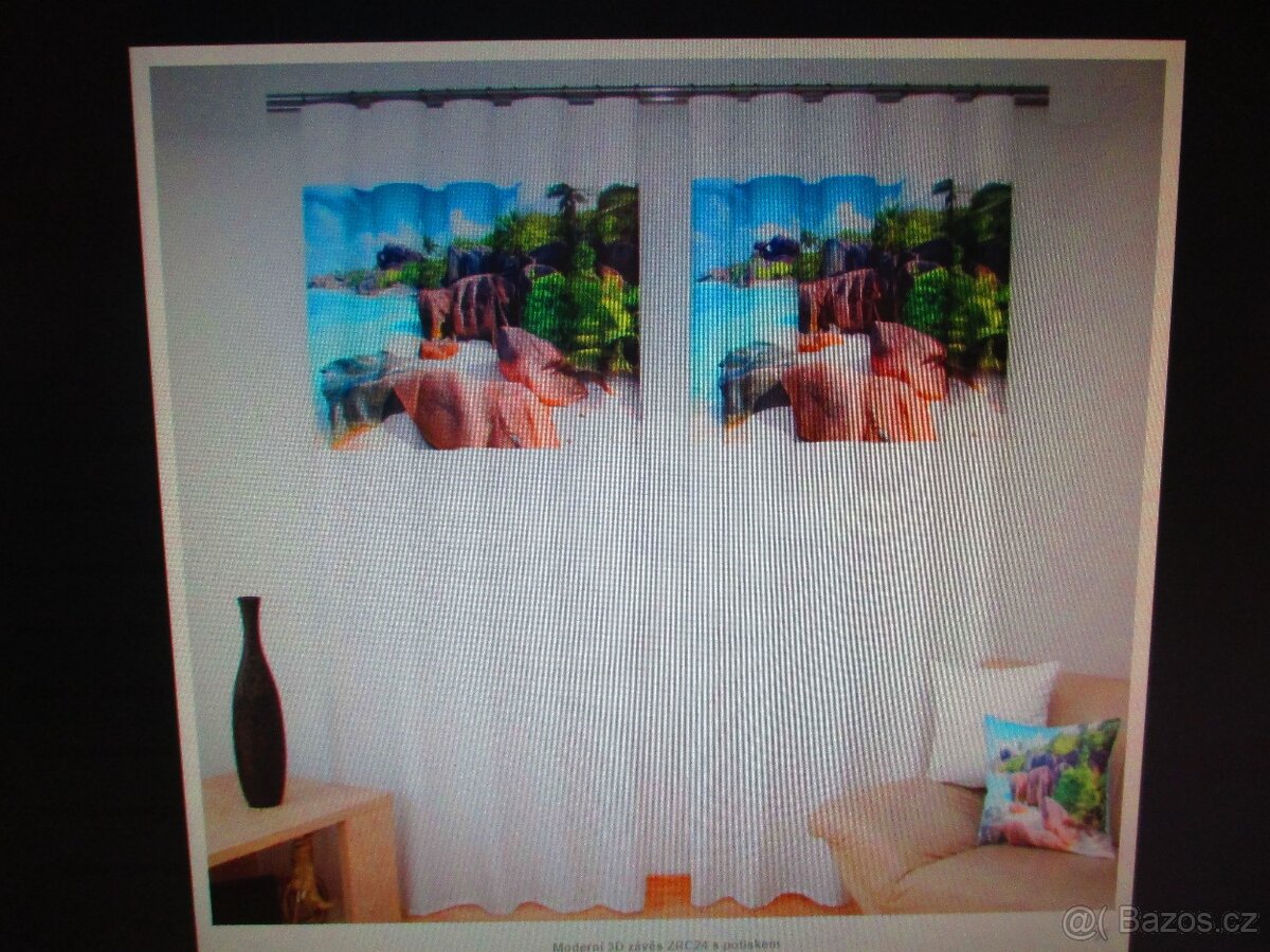Luxusní 3D závěsy,délka 250,šíře 2x160
